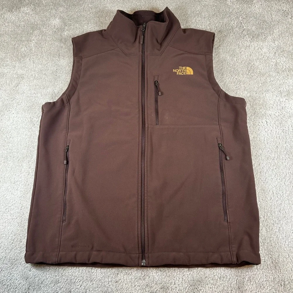The North Face Apex Bionic Vest Mens Medium Brown WindWall Softshell NF0A2TBC